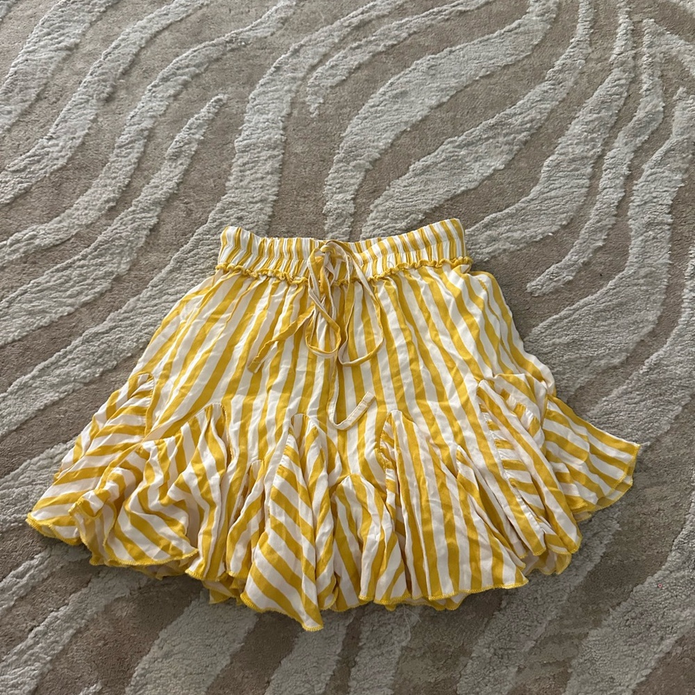 Yellow Striped Skirt